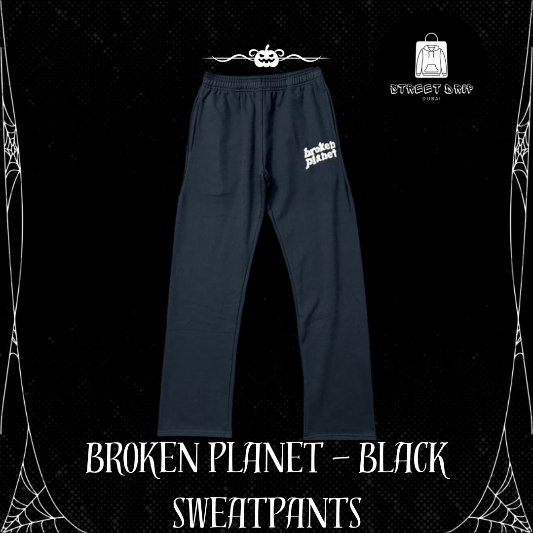 BROKEN PLANET - BLACK SWEAT PANTS