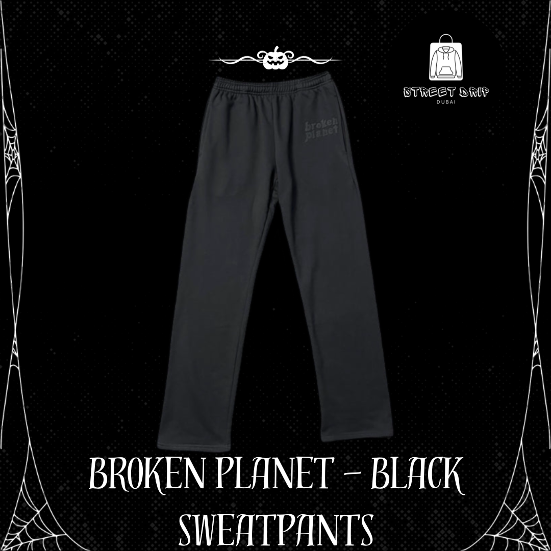 BROKEN PLANET - BLACK SWEAT PANTS