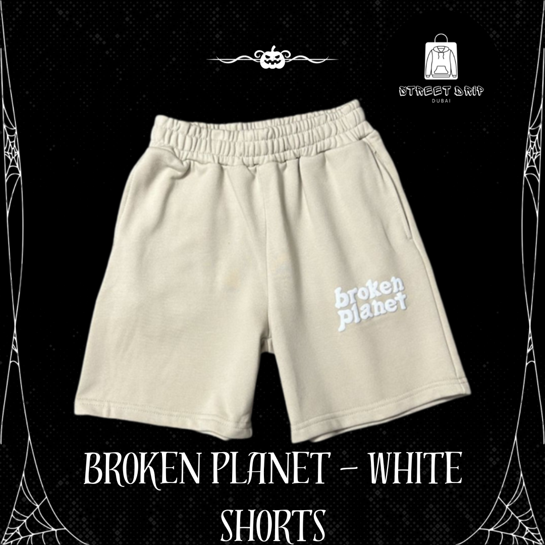 BROKEN PLANET - WHITE SHORTS