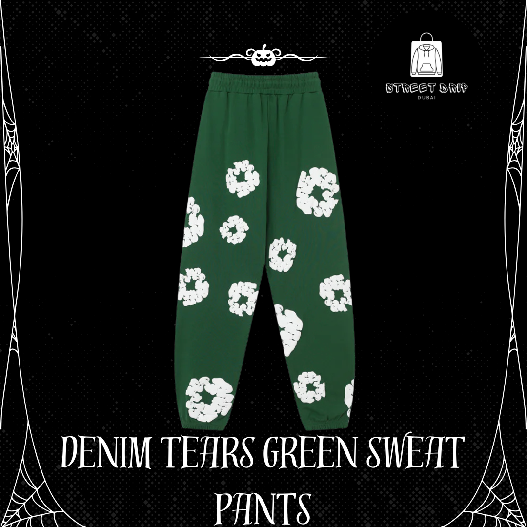 Denim Tears Green Sweat Pants