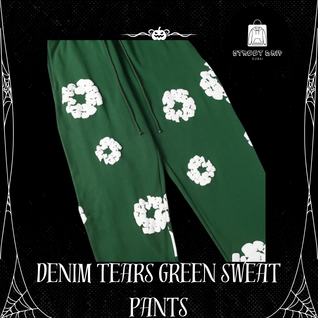 Denim Tears Green Sweat Pants