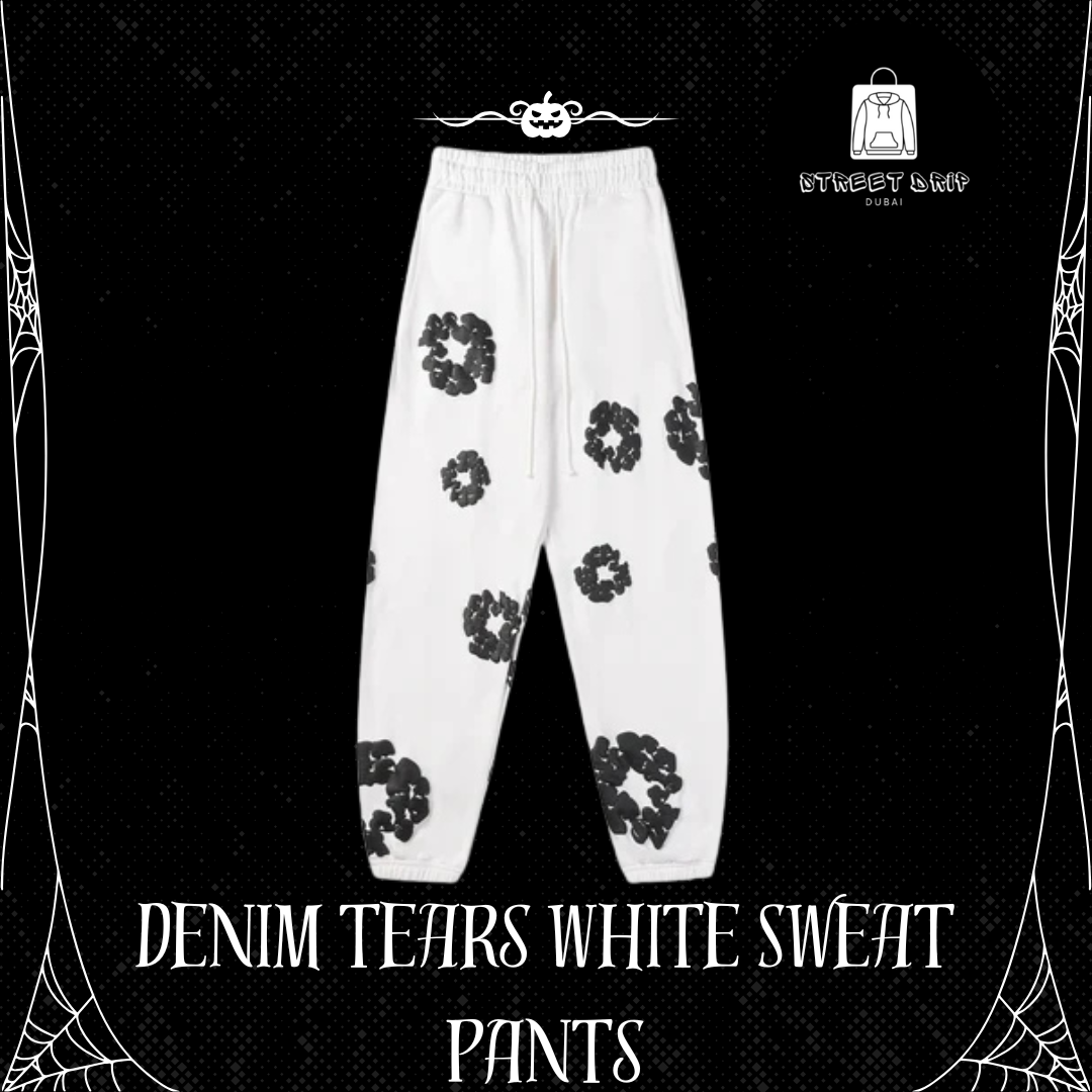 Denim Tears White Sweat Pants
