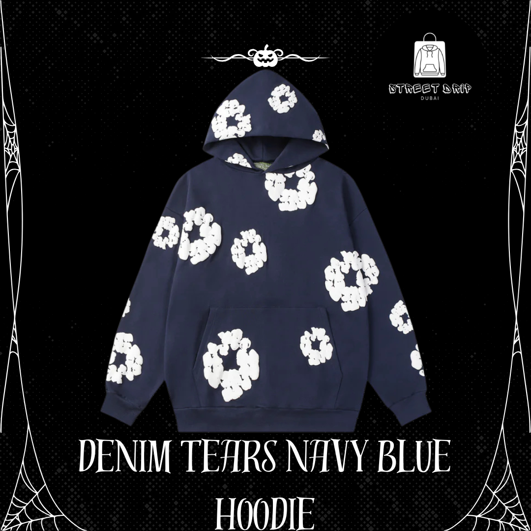 Denim Tears Navy Blue Hoodie