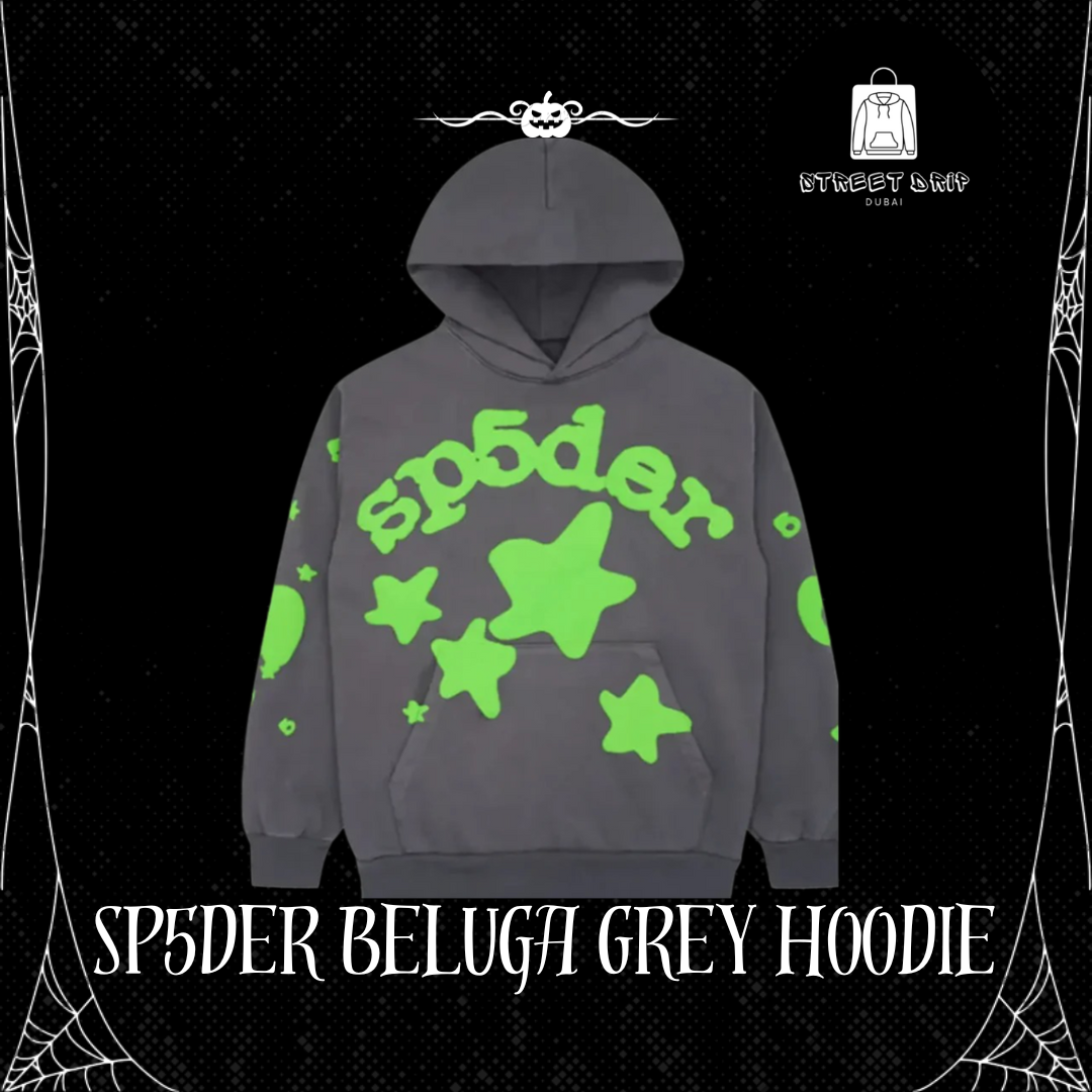 SP5DER Beluga Dark Grey Hoodie