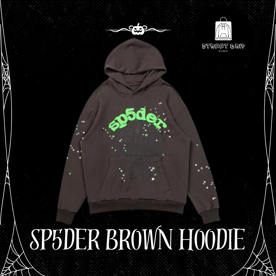 SP5DER Brown Hoodie
