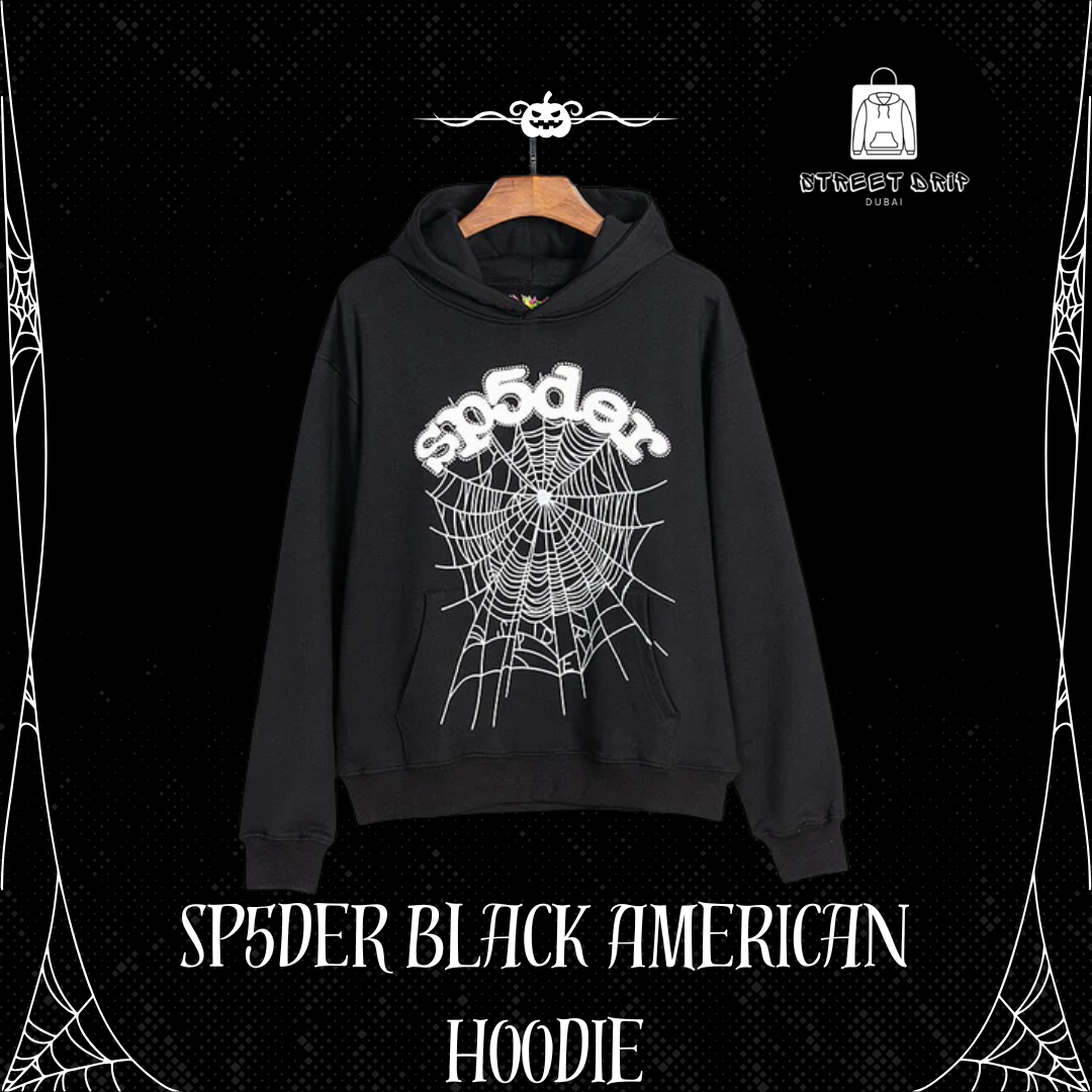 SP5DER Black American Hoodie