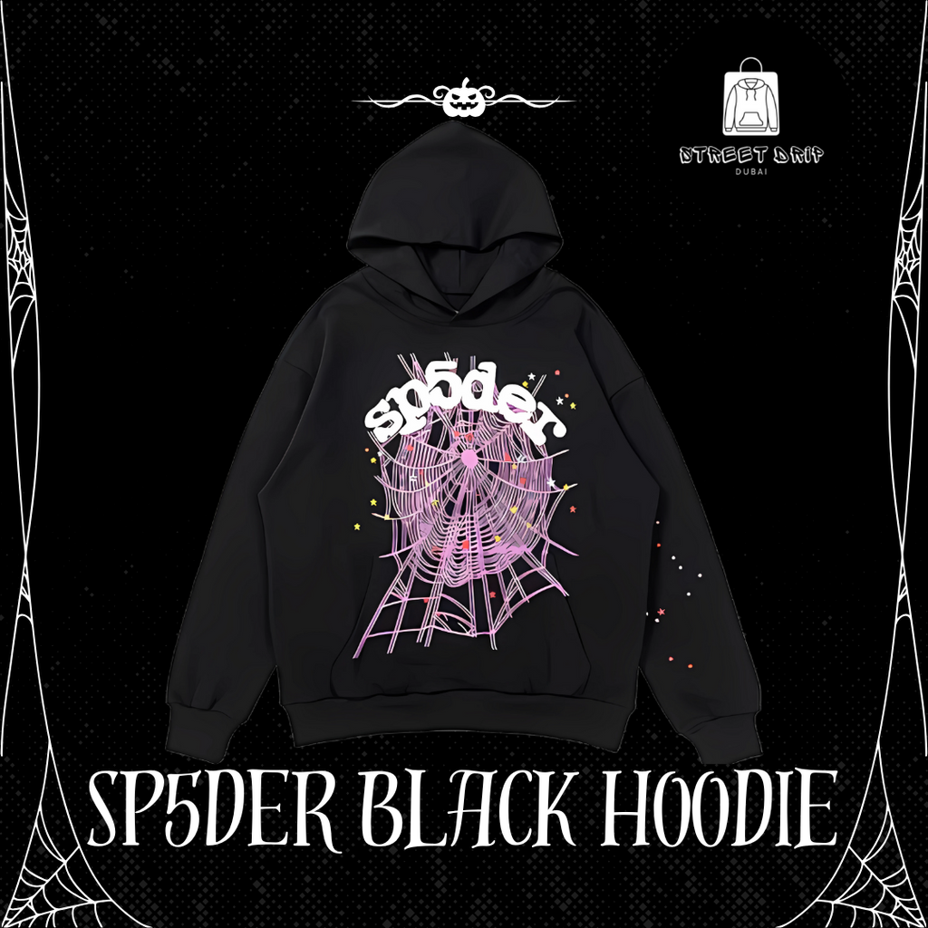 SP5DER Black Hoodie