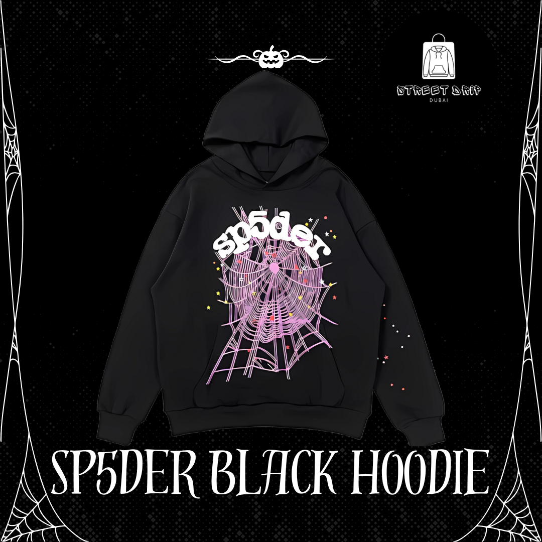 SP5DER Black Hoodie