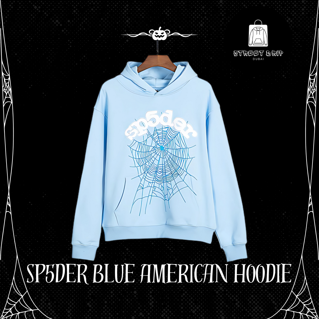 SP5DER Blue American Hoodie
