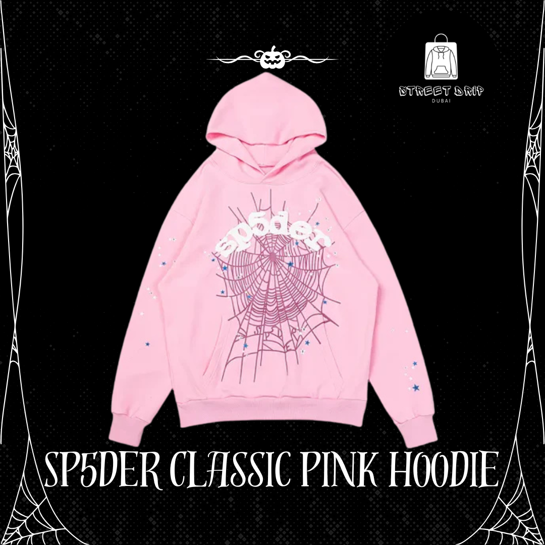 SP5DER Classic Pink Hoodie