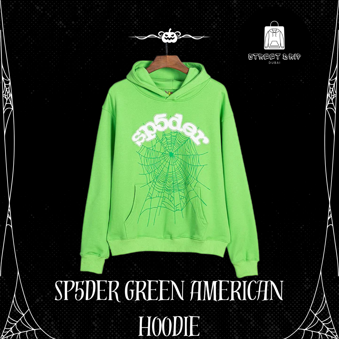 SP5DER Green American Hoodie