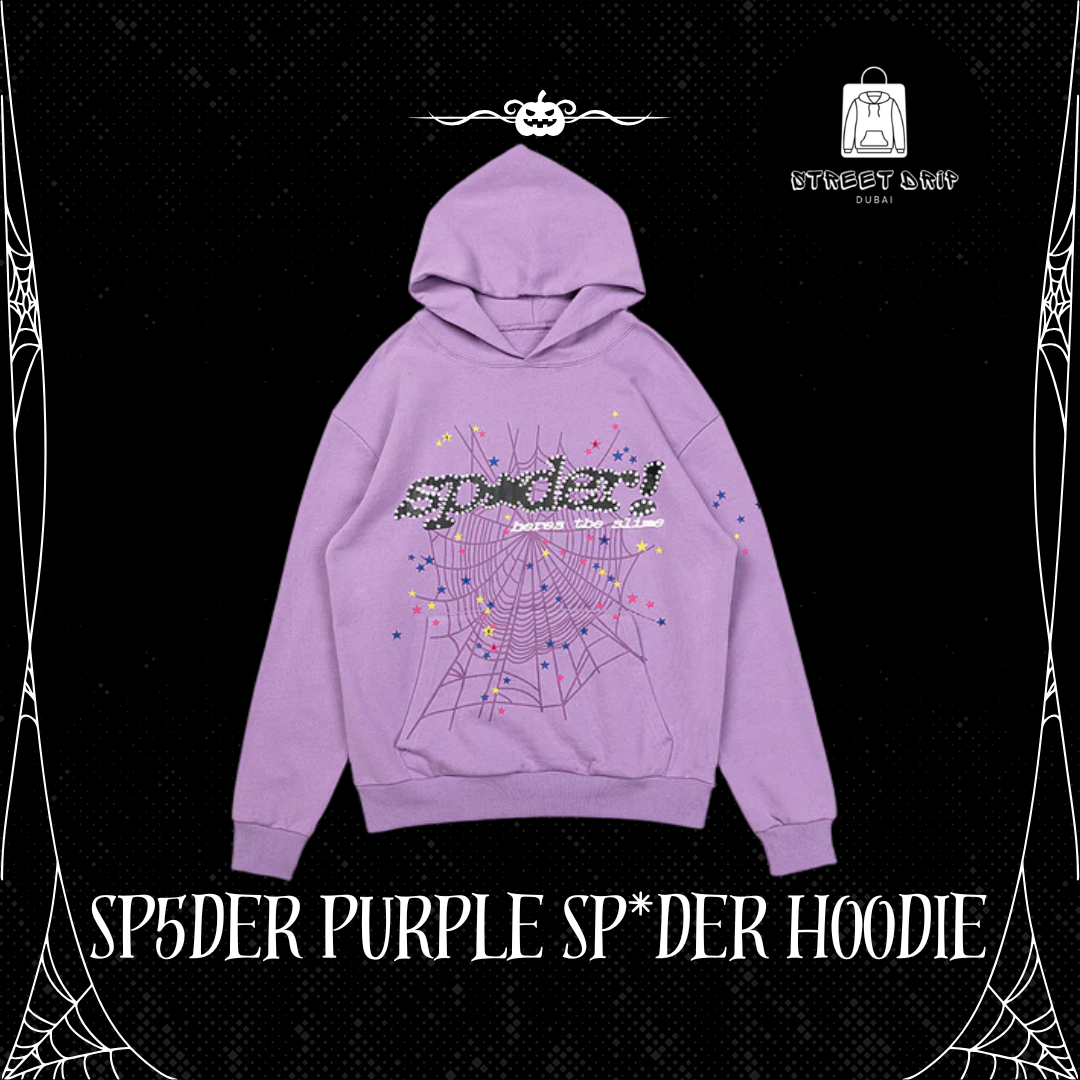 SP5DER Purple Sp*der Hoodie
