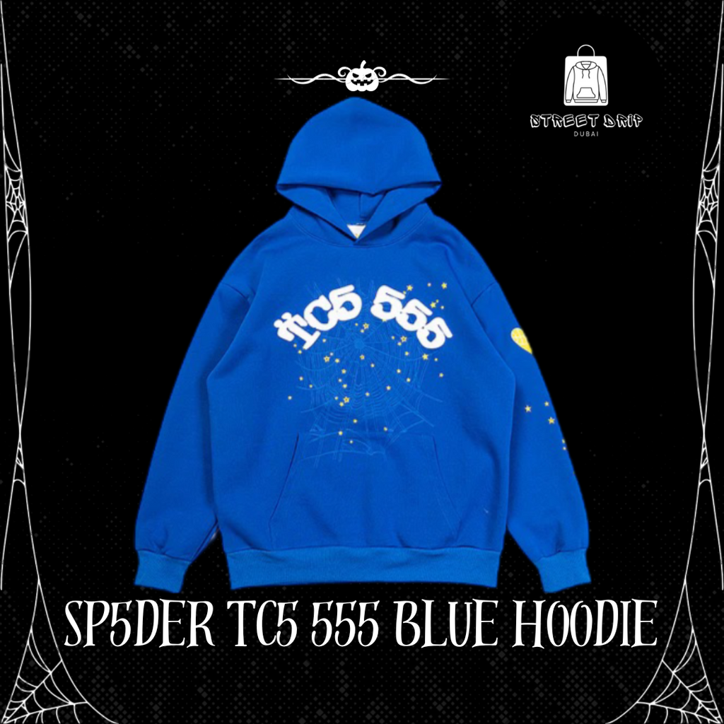 SP5DER TC5 555 BLUE HOODIE