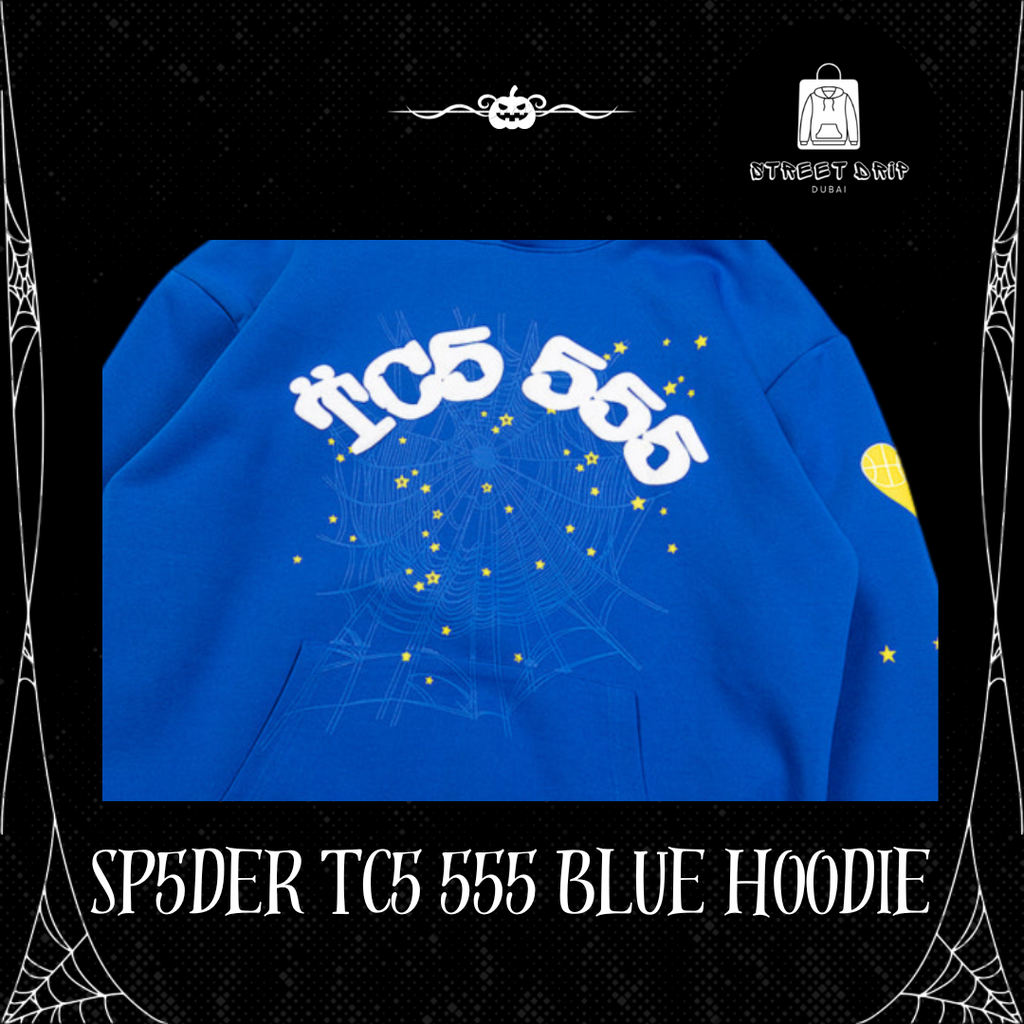 SP5DER TC5 555 BLUE HOODIE