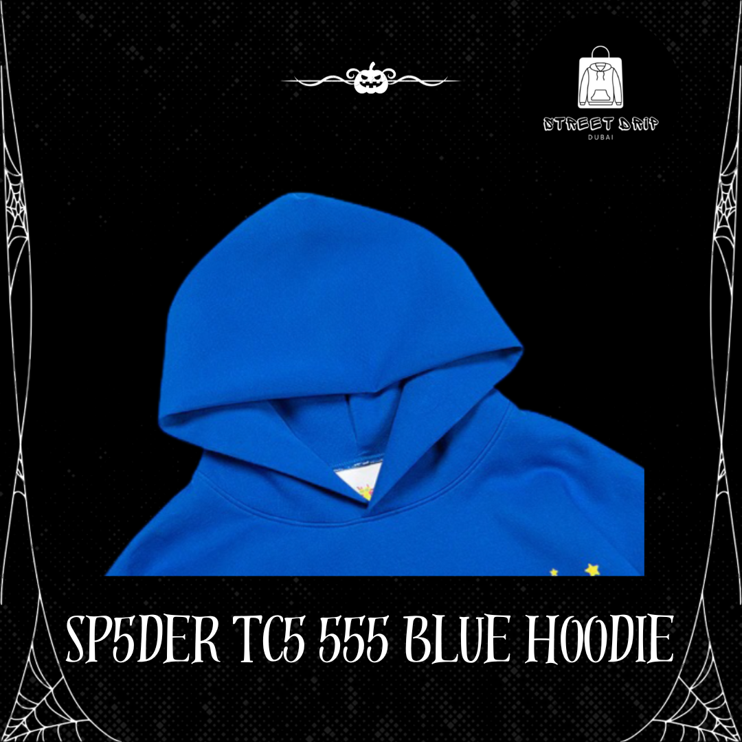 SP5DER TC5 555 BLUE HOODIE