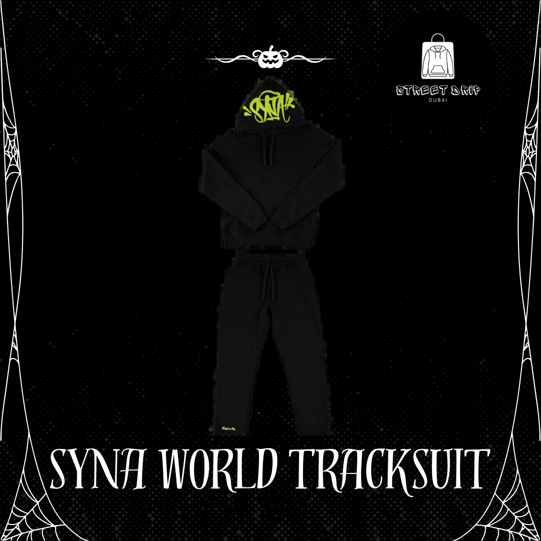 SYNA WORLD BLACK-LIME GREEN TRACKSUIT