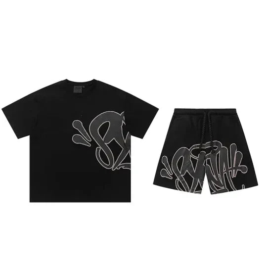 SYNA WORLD Black T-Shirt Set